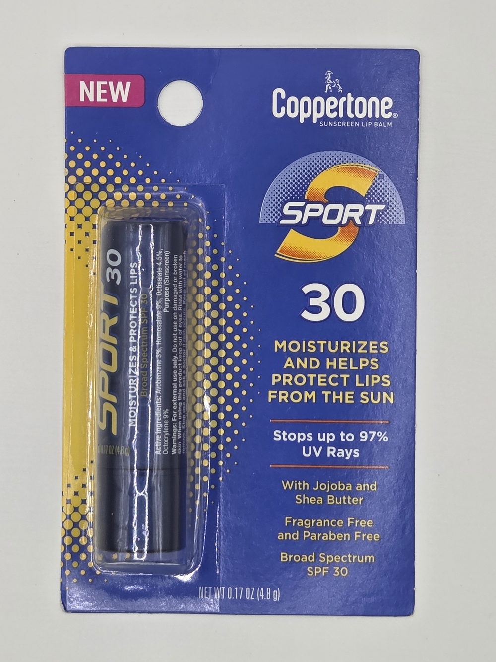 $1 Add-On When Bundled with $14+ Coppertone Sport SPF 30 Lip Balm